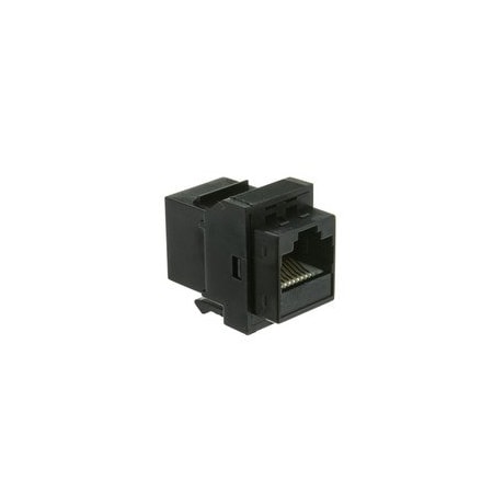 Cable Wholesale Cat6 Keystone Inline Coupler, Black, RJ45 Female 326-220BK